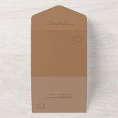 Invitation Tout En Un photo et monogramme de mousse mocha (Dehors)