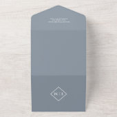 Invitation Tout En Un Photo gris moderne QR Code Mariage en ligne (Dehors)