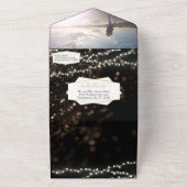 Invitation Tout En Un Photo Mason Jar Sunflower Jaune & or Mariage (Dehors)