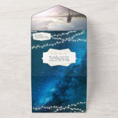 Invitation Tout En Un Photo Mason Jar Sunflower Navy Bleu Jaune & Or (Dehors)