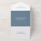 Invitation Tout En Un Photo moderne Dusty Blue Wedding RSVP (Dehors)