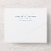 Invitation Tout En Un Photo moderne Dusty Blue Wedding RSVP (Verso)