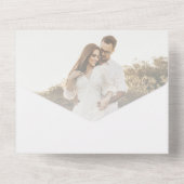 Invitation Tout En Un Photo moderne et Mariage de superposition (Verso)