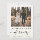 Invitation Tout en un Photo QR Code Cream Mariage Réception (Devant)