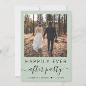 Invitation Tout en un Photo QR Code Sage Mariage Réception (Devant)
