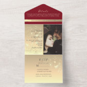 Invitation tout-en-un photo rouge moderne (À l'intérieur)
