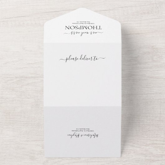 Invitation Tout En Un Photo RSVP Mariage tout en un (Dehors)