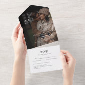 Invitation Tout En Un Photo RSVP Mariage tout en un (Déchirure)