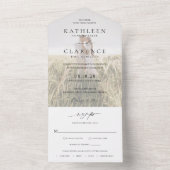 Invitation Tout En Un Photographie noir et blanc classique Mariage éléga (À l'intérieur)