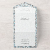 Invitation Tout En Un Pierre Abstraite gris bleu en un mariage Inviter (Dehors)