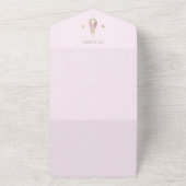 Invitation Tout En Un Pierre rose simple, lapin (Dehors)