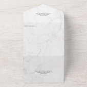 Invitation Tout En Un Pierres noires et or sur marbre (Dehors)