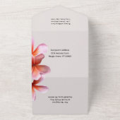 Invitation Tout En Un Pink Plumeria fête d'anniversaire tout en un (Dehors)