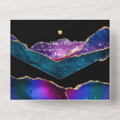Invitation Tout En Un PixDezines Aquarelle Galaxy Agate Bar Mitzvah (Verso)