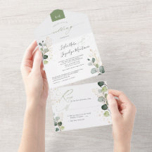 PixDezines Aquarelle Rustique Vert Or Eucalyptus