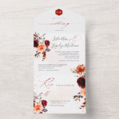 Invitation Tout En Un PixDezines Bouquets d'automne rustique H2 Rose piv (À l'intérieur)