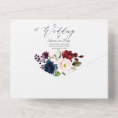 Invitation Tout En Un PixDezines Burgundy Blush Navy H2 Fleurs toutes en (Verso)