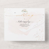 Invitation Tout En Un PixDezines Elegant Blush n Roses crème (Verso)