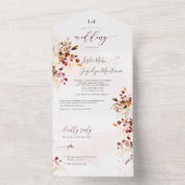 Invitation Tout En Un PixDezines Elégant Chute Foliage Gomme Eucalyptus (À l'intérieur)