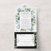 Invitation Tout En Un PixDezines Eucalyptus Rustique do-it-yourself Arri (À l'intérieur)