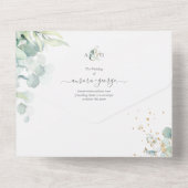 Invitation Tout En Un PixDezines Eucalyptus rustique do-it-yourself Arri (Verso)