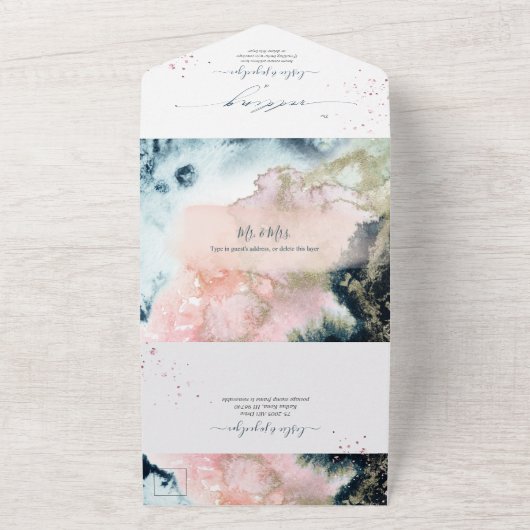 Invitation Tout En Un PixDezines Galaxie Abstraite Tout en un (Dehors)