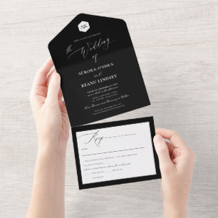 Invitation Tout En Un PixDezines Luxe Calligraphie do-it-yourself Couleu