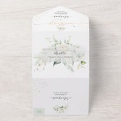 Invitation Tout En Un PixDezines Roses Blanches Crémeuses Élégantes (Dehors)