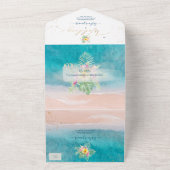 Invitation Tout En Un PixDezines Tropical Paradise Beach Événement Tout (Dehors)