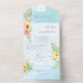 Invitation Tout En Un PixDezines Tropical Paradise Beach Event (À l'intérieur)