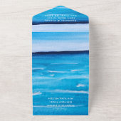 Invitation Tout En Un Plage Aquarelle Tropicale Destination Ocean Wave (Dehors)