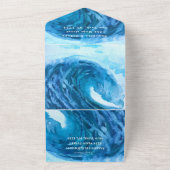Invitation Tout En Un Plage Aquarelle Tropicale Destination Ocean Wave (Dehors)