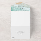 Invitation Tout En Un Plage côtière Destination QR Code RSVP Mariage (Dehors)