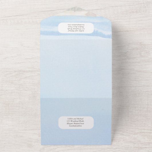 Invitation Tout En Un Plage Côtière Rustique Boho Wedding RSVP MENU All  (Dehors)