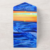 Invitation Tout En Un Plage Coucher de soleil tropical Destination Ocean (Dehors)