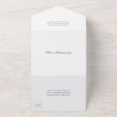 Invitation Tout En Un Plage d'eau bleue Océan Aquarelle Mariage (Dehors)