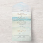 Invitation Tout En Un Plage Mariage Sunrise Beach (À l'intérieur)