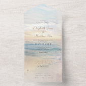 Invitation Tout En Un Plage Mariage Sunrise Beach (À l'intérieur)