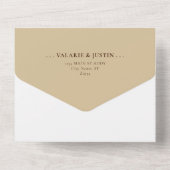 Invitation Tout En Un Plage Rustique Bois Mariage beige (Verso)