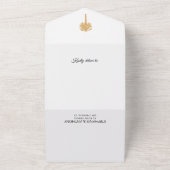 Invitation Tout En Un Plage tropicale Gold Palm Tree Destination Mariage (Dehors)