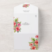 Invitation Tout En Un Plage tropicale Hibiscus tout en un mariage Invite (Dehors)