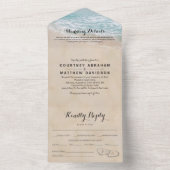 Invitation Tout En Un Plage tropicale tout en un mariage Inviter (À l'intérieur)