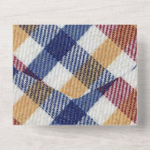 Invitation Tout En Un Plaid en rouge et bleu (Verso)