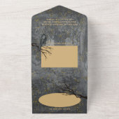 Invitation Tout En Un Pleine lune gothique céleste Halloween Mariage pho (Dehors)