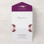 Invitation Tout En Un Plum Lavande Purple Blush FlorMariage (Dehors)
