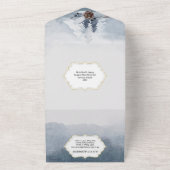 Invitation Tout En Un Pneus bleus de la forêt mariage de Noël (Dehors)