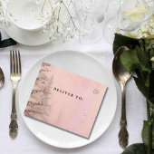 Invitation Tout En Un Pneus Roses blanches hiver Pine neige photo Noël