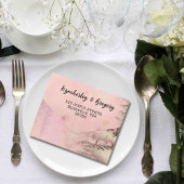 Invitation Tout En Un Pneus Roses blanches hiver Pine neige photo Noël