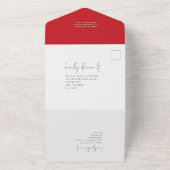 Invitation Tout En Un Poinsettia Foliage QR Code Script Mariage (Dehors)