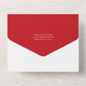 Invitation Tout En Un Poinsettia Foliage QR Code Script Mariage (Verso)